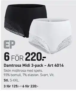 Engelsons Ep Damtrosa Midi 3-pack erbjuda