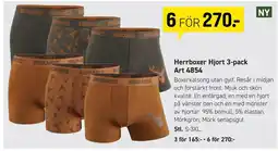 Engelsons Brokared herrboxer hjort 3-pack Art 4854 erbjuda