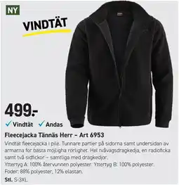 Engelsons Andas fleecejacka tännäs herr erbjuda