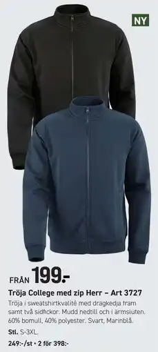 Engelsons Tröja College med zip Herr erbjuda