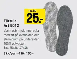 Engelsons Filtsula Art 5012 erbjuda