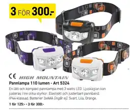Engelsons High mountain pannlampa 110 lumen erbjuda