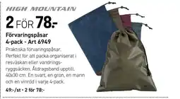 Engelsons High mountain förvaringspåsar erbjuda