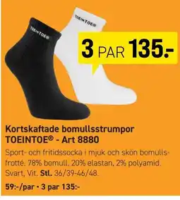 Engelsons Toeintoe kortskäftade bomullsstrumpor erbjuda