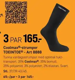 Engelsons Toeintoe coolmax-strumpor erbjuda