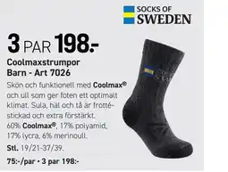 Engelsons Socks of Sweden Coolmaxstrumpor Barn erbjuda