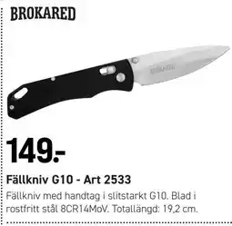 Engelsons Brokared fällkniv g10 erbjuda