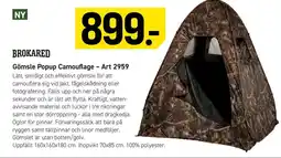 Engelsons Brokared gömsle popup camouflage erbjuda