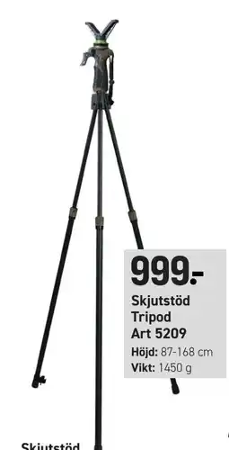 Engelsons Skjutstöd tripod art 5209 erbjuda