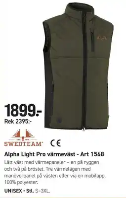 Engelsons Swedteam alpha light pro värmeväst erbjuda