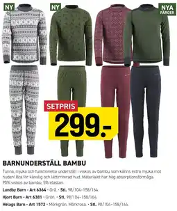 Engelsons Barnunderställ bambu erbjuda
