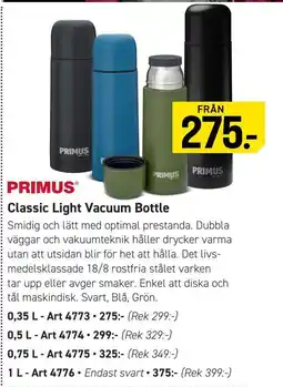 Engelsons Primus classic light vacuum bottle erbjuda
