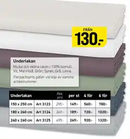 Engelsons Underlakan erbjuda