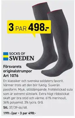 Engelsons Socks of Sweden Försvarets originalstrumpor erbjuda