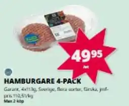 Tempo Hamburgare 4-pack erbjuda