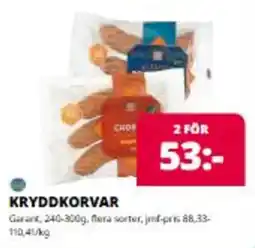 Tempo Garant kryddkorvar erbjuda