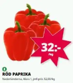 Tempo Röd paprika erbjuda