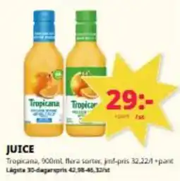 Tempo Tropicana juice erbjuda