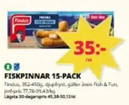 Tempo Findus fiskpinnar erbjuda