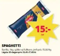 Tempo Barilla spaghetti erbjuda