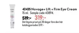 Oriflame Novage+ Lift + Firm Eye Cream erbjuda