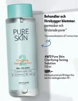 Oriflame Oriflame Pure Skin Clarifying Toning Solution erbjuda