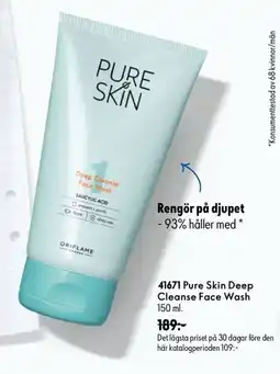 Oriflame Pure Skin Deep Cleanse Face Wash erbjuda
