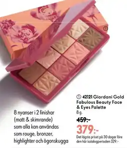 Oriflame Giordani Gold Fabulous Beauty Face & Eyes Palette erbjuda