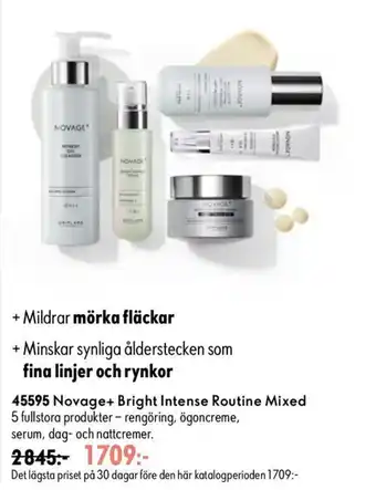 Oriflame Novage+ Bright Intense Routine Mixed erbjuda