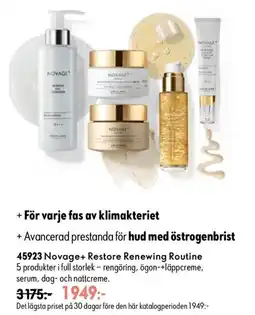 Oriflame Novage+ Restore Renewing Routine erbjuda