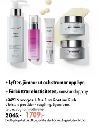 Oriflame Novage+ Lift + Firm Routine Rich erbjuda