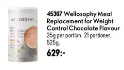 Oriflame WelloSOPHY meal replacement for weight control chocolate flavour erbjuda