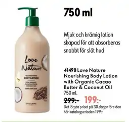 Oriflame Love Nature Nourishing Body Lotion erbjuda