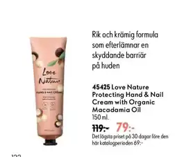 Oriflame Love Nature Protecting Hand & Nail Cream with Organic Macadamia Oil erbjuda