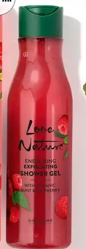 Oriflame Love Nature Energising Exfoliating Shower Gel with Organic Mint & Raspberry erbjuda