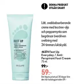 Oriflame Oriflame Feet Up Everyday / Anti-Perspirant Foot Cream erbjuda