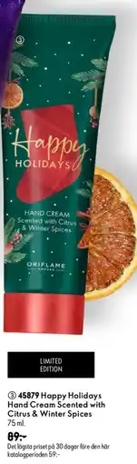 Oriflame Happy Holidays Hand Cream Scented with Citrus & Winter Spices erbjuda