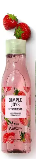 Oriflame Simple Joys Shower Gel with Organic Strawberry Love Nature erbjuda
