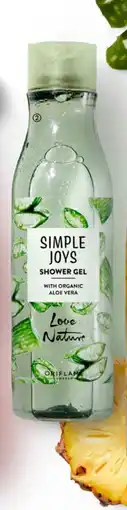 Oriflame Simple Joys Shower Gel with Organic Aloe Vera Love Nature erbjuda