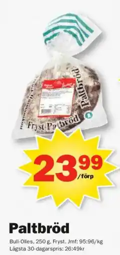 Pekås Bull-Olles Paltbröd erbjuda