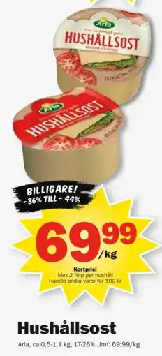 Pekås Arla Hushållsost erbjuda