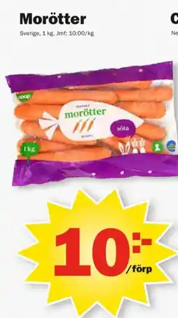 Pekås Coop morötter erbjuda