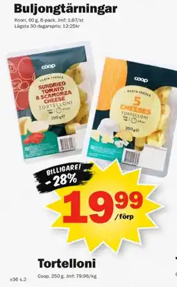 Pekås Coop Tortelloni erbjuda