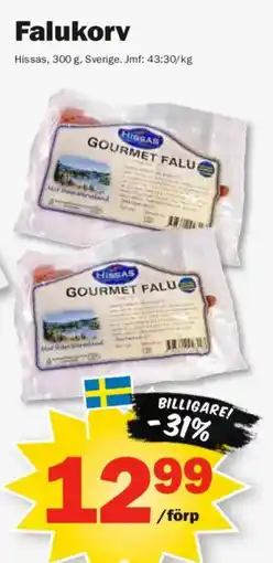 Pekås Hissas Falukorv erbjuda