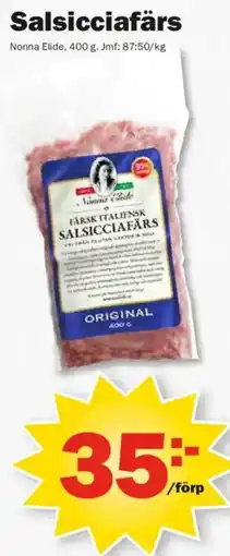 Pekås Nonna Elide Salsicciafärsk erbjuda