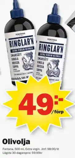 Pekås Fontana Olivolja erbjuda
