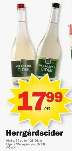 Pekås Kiviks Herrgårdscider erbjuda