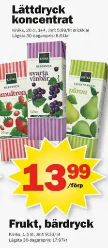 Pekås Kiviks frukt, bärdrick erbjuda