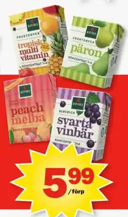 Pekås Kiviks fruktdryck erbjuda
