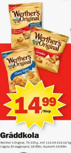 Pekås Werther's Original Gräddkola erbjuda